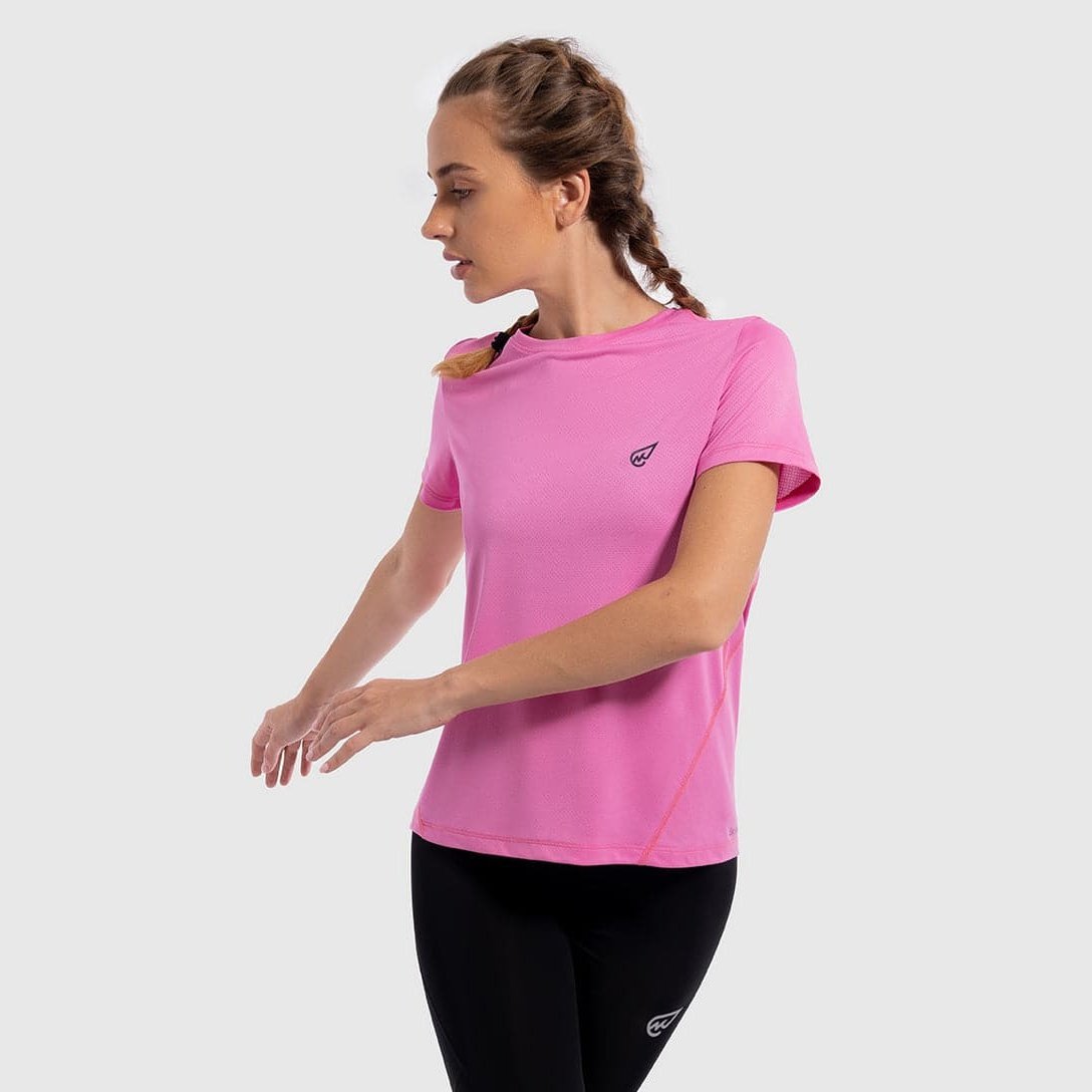 Solid Color Training Crew in Pink - Sporty Pro