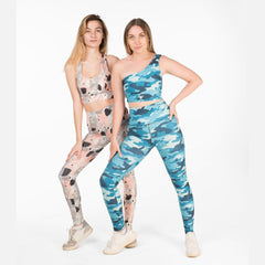 High Waisted Pink Camo Printed Legging - Sporty Pro