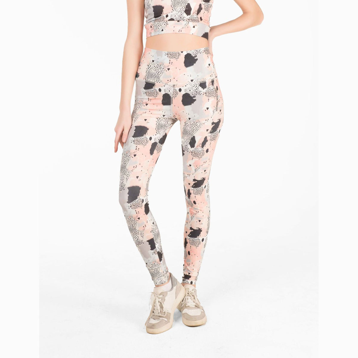 High Waisted Pink Camo Printed Legging - Sporty Pro