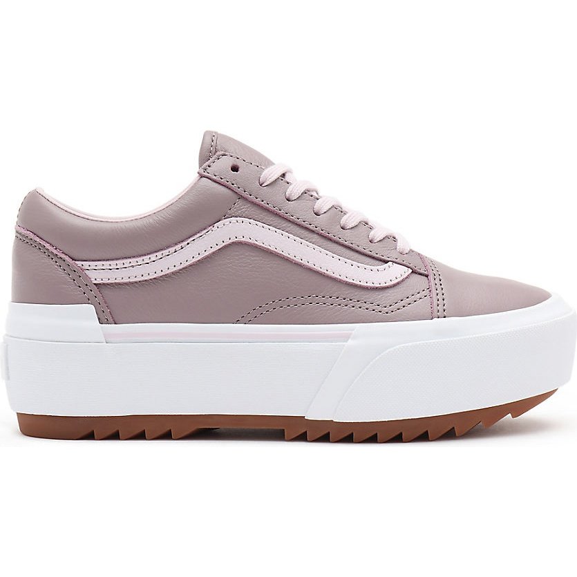 Vans Tumbled Leather Old Skool Stacked Shoes