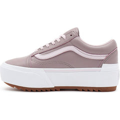 Vans Tumbled Leather Old Skool Stacked Shoes - Wrong Conversion