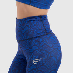 Snake Skin Print Legging in Blue - Sporty Pro