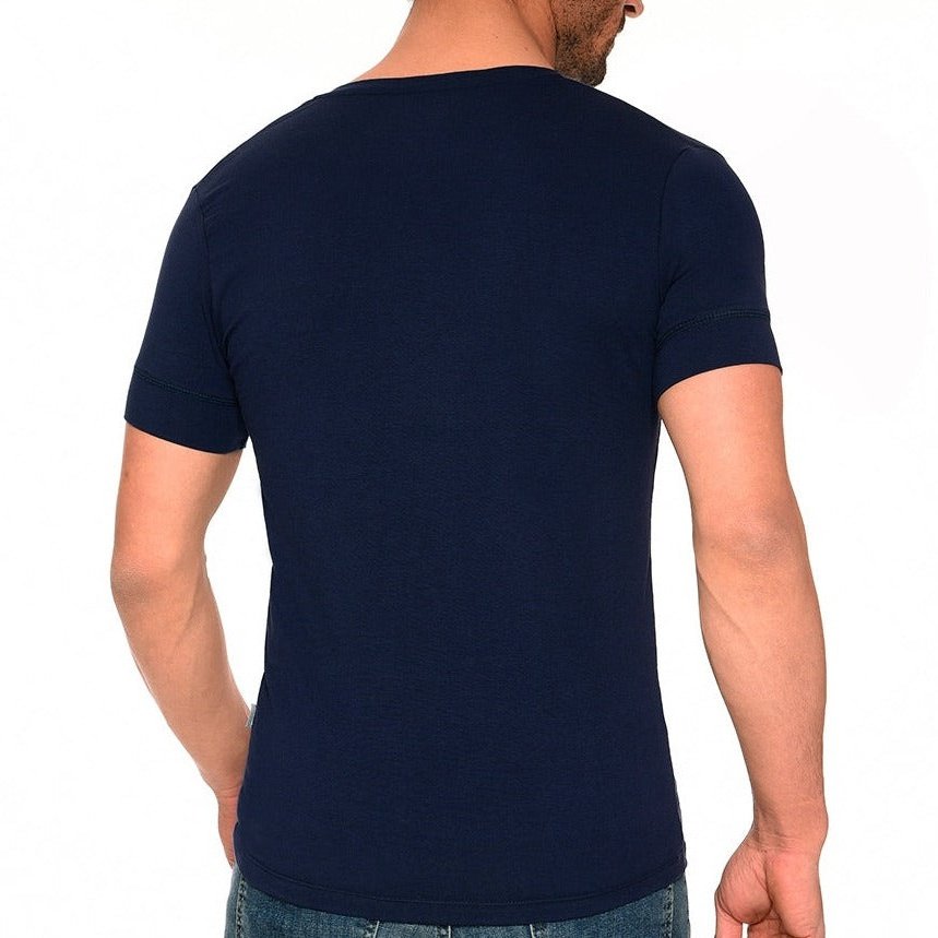 T-Shirt Basic V-Neck - Navy