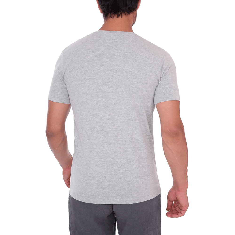 T-Shirt Basic V-Neck - Greychanee