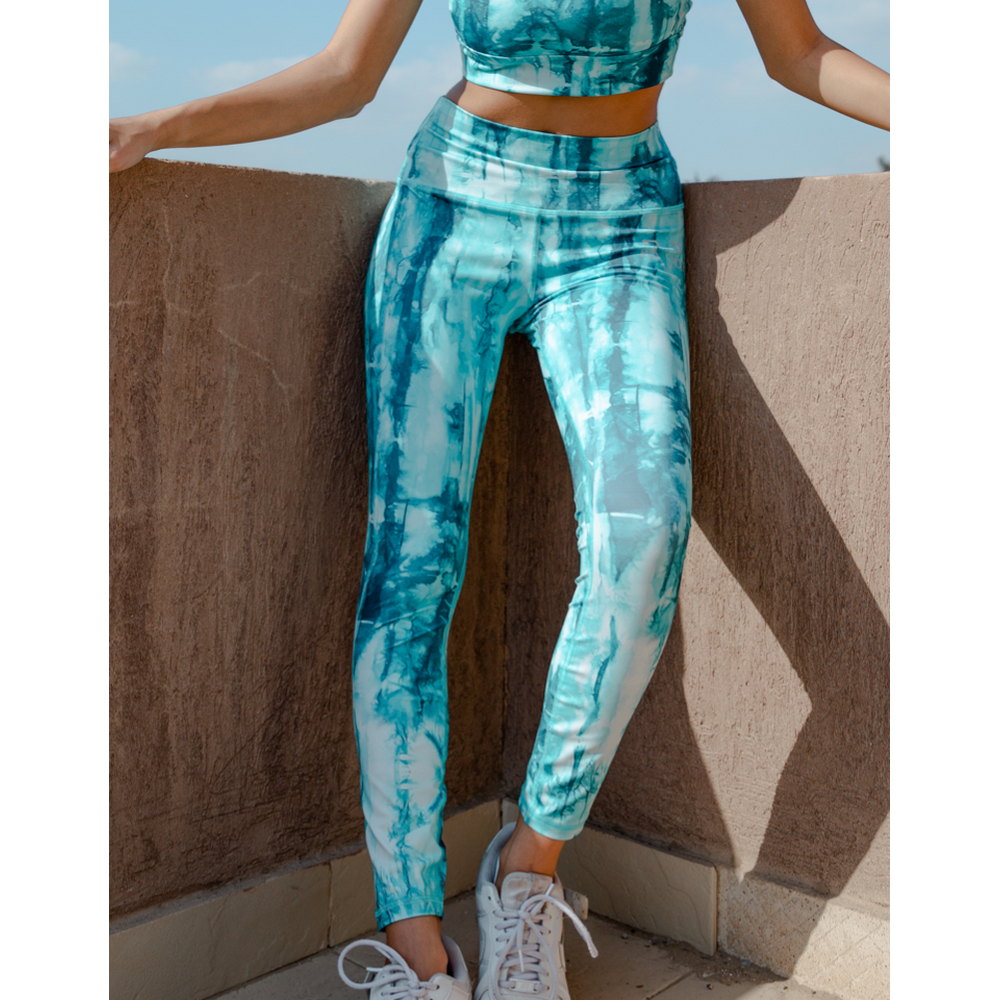 Teal Scorch Leggings - Sporty Pro